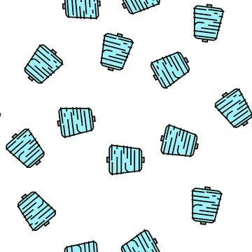 Thread roll textile vector seamless pattern Stock Illustration