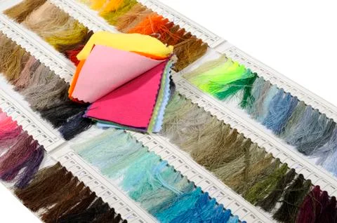 Thread sample color card Foto stock