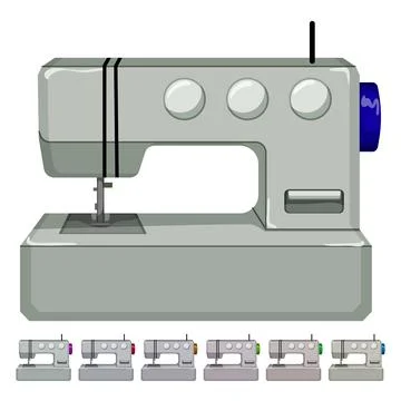 Thread sew machine cartoon vector graphic イラスト素材