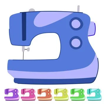 Thread sew machine vector cartoon graphic Illustrazione stock