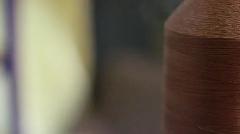 Thread For Sewing Push Forward Stock Footage 10800339