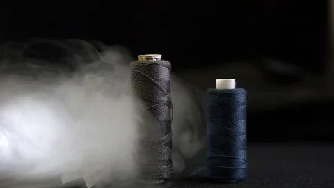  Thread for sewing in smoke Stock-Footage 97595683