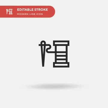 Thread Simple vector icon. Illustration symbol design template for web mobile Stock Illustration