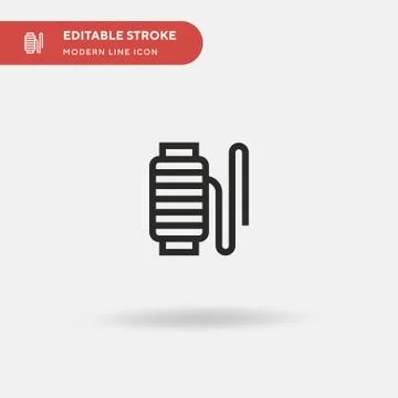 Thread Simple vector icon. Illustration symbol design template for web mobile 스톡 일러스트
