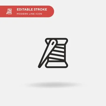 Thread Simple vector icon. Illustration symbol design template for web mobile Illustrazione stock