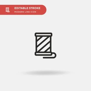 Thread Simple vector icon. Illustration symbol design template for web mobile Illustrazione stock