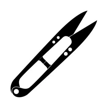 Thread Snips Silhouette Vector Illustration Stock Illustration
