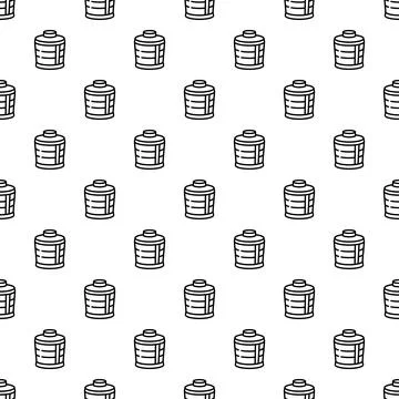 Thread spool bobbin sewing craft textile seamless pattern Stockillustratie