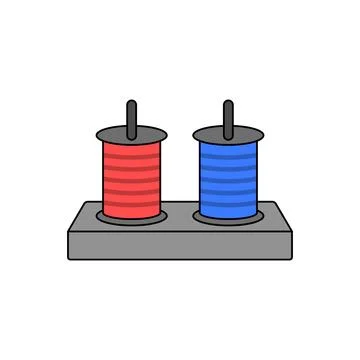 Thread spool holder Stock Illustration