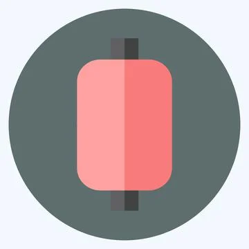 Thread Spool I Icon in trendy flat style isolated on soft blue background Stock Illustration
