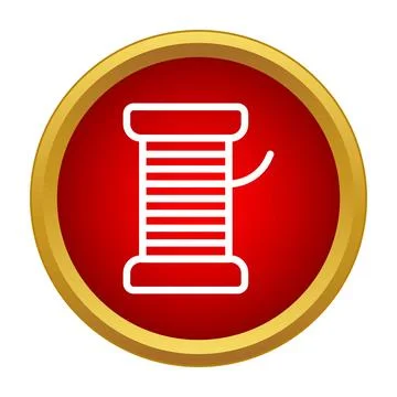 Thread spool icon representing sewing and handicraft Stock Illustration