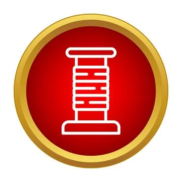 Thread spool icon representing sewing and craftsmanship Stock Illustration