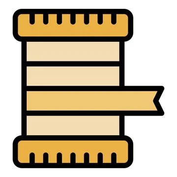 Thread spool with label for sewing and fashion design Stock Illustration