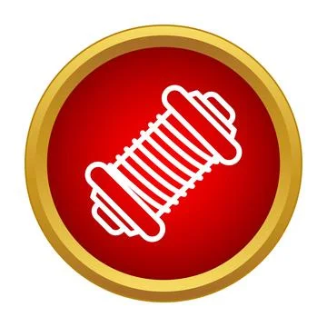 Thread spool or bobbin icon in round frame Stock-Illustration