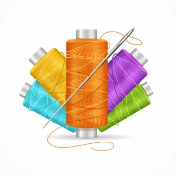 Thread Spool Set. Vector イラスト素材