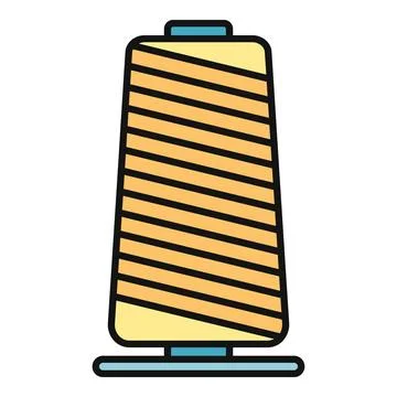Thread spool for sewing and textile craft industry Stock Illustration