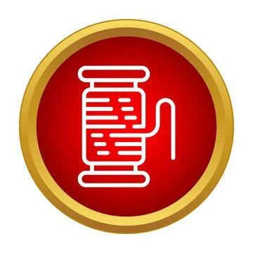 Thread spool for sewing, tailoring, and crafting icon Stock Illustration
