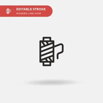 Thread Spool Simple vector icon. Illustration symbol design template for web  イラスト素材