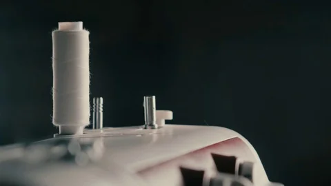 Thread spool unwinds Stock Footage 71296961