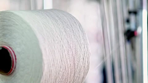 Thread Spools and Textile Production Infrastructure Stock Footage 329766583