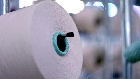 Thread Spools and Textile Production Infrastructure Stock Footage 329766630