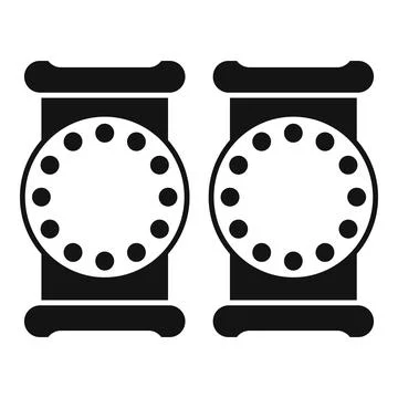 Thread spools black glyph icon for sewing workshop Stock Illustration