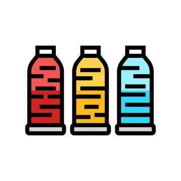 Thread spools embroidery hobby color icon vector illustration Stock Illustration