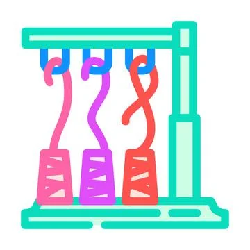 Thread spools embroidery hobby color icon vector illustration Stock Illustration