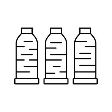 Thread spools embroidery hobby line icon vector illustration Stock Illustration