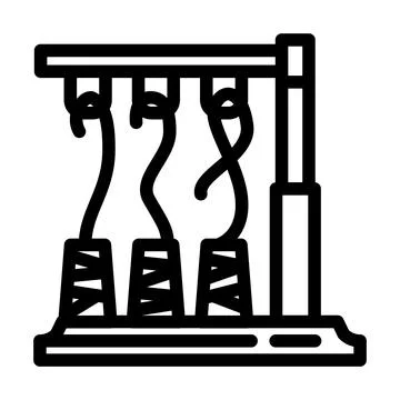 Thread spools embroidery hobby line icon vector illustration 스톡 일러스트
