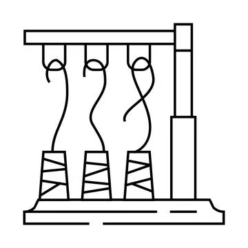 Thread spools embroidery hobby line icon vector illustration Stock Illustration