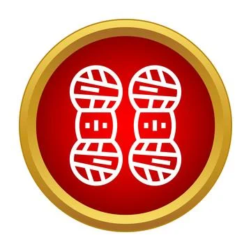 Thread spools flat icon representing textile craftsmanship Stock Illustration