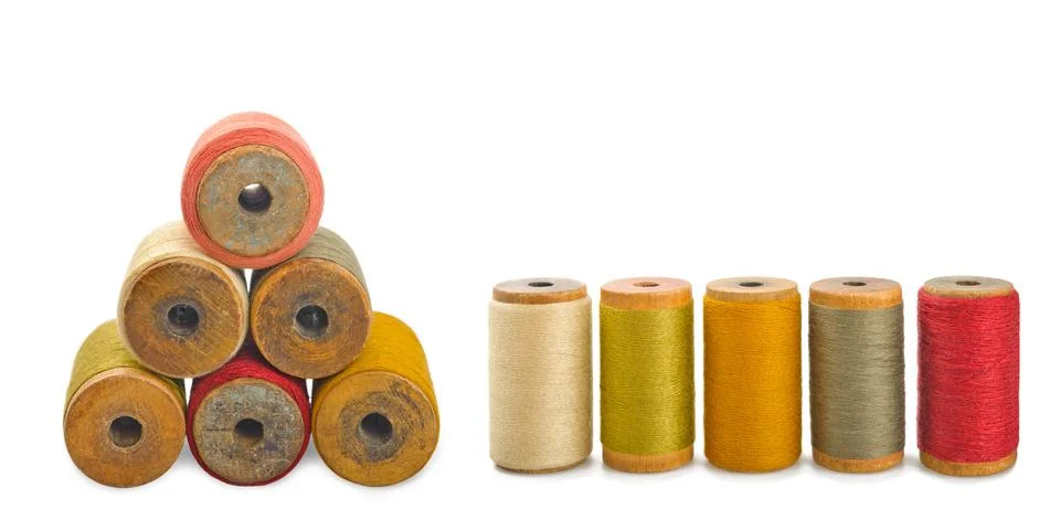 Thread spools Stock-Fotos