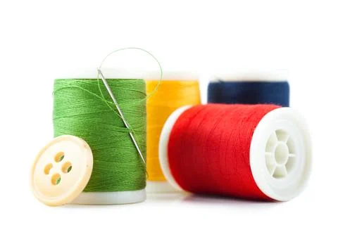 Thread spools Stock Photos