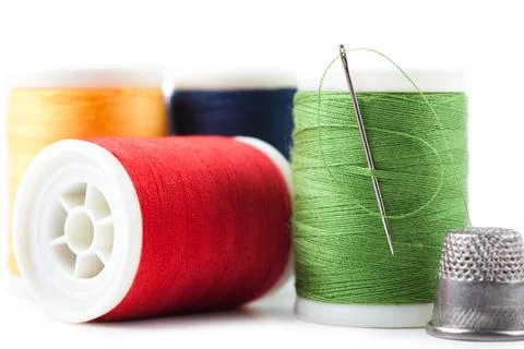 Thread spools Stock Photos