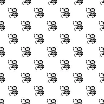 Thread spools repeating pattern for sewing and craft background Stockillustratie