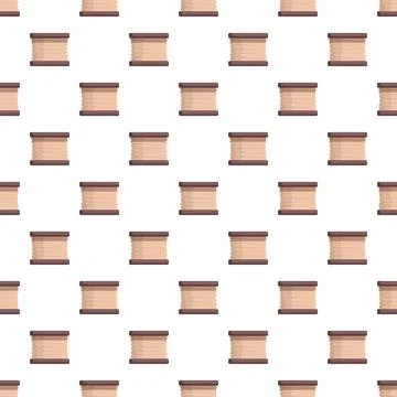 Thread spools repeating pattern textile background Stock Illustration