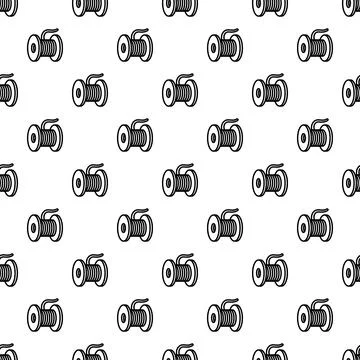 Thread spools seamless pattern for sewing background Stock Illustration