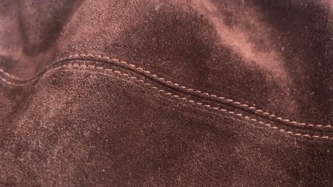 Thread Stitched Suede, Slider Shot Stock Footage 286141252