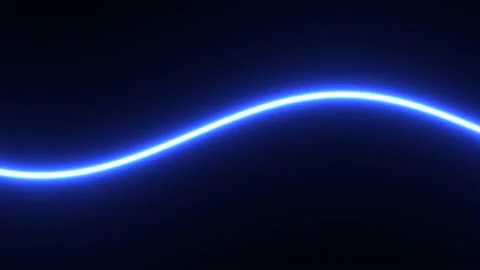 Thread String Stream of Blue Light Waving Gently Across Frame Video stock 143172905