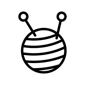 Thread tangle icon vector. Isolated contour symbol illustration Illustrazione stock