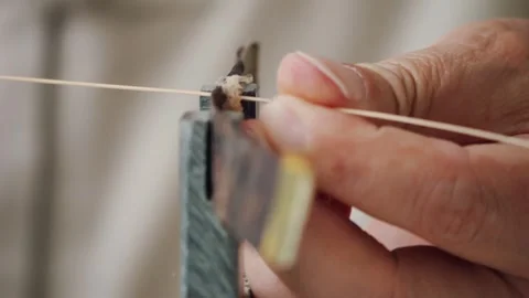 Thread by Thread Crafting the Invisible Skeleton Vídeo Stock 339080149