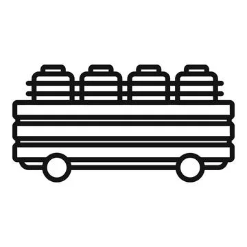 Thread trailer icon outline vector. Cotton machine 스톡 일러스트