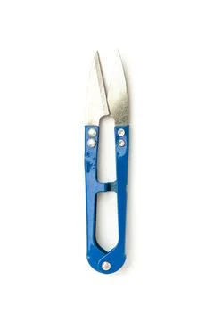 Thread trimming scissors isolated on white. Stock Photos
