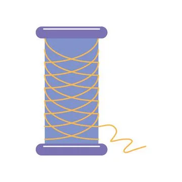 Thread tube knitted Stock Illustration
