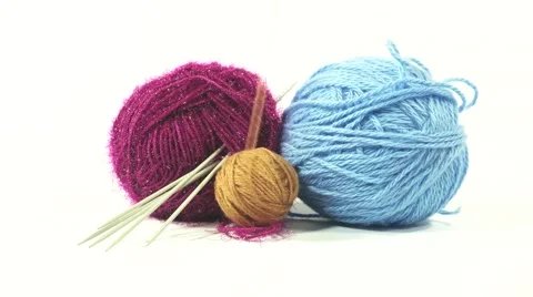 A thread unwinds from a ball Stock Footage 68490769