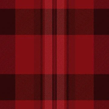 Thread vector seamless plaid, girly texture background pattern. Rojo fabric.. Stock Illustration