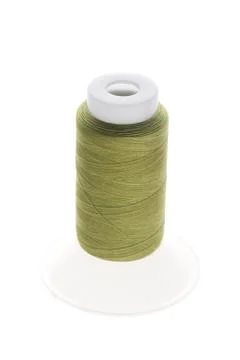 Thread on white macro Stock Photos