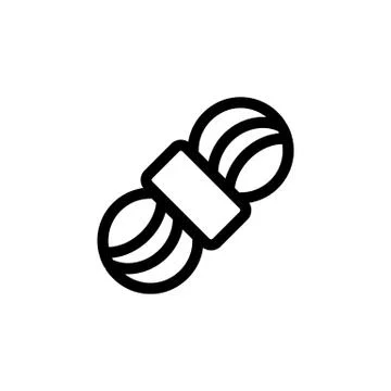 Thread yarn icon vector. Isolated contour symbol illustration Stock Illustration