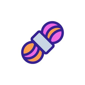 Thread yarn icon vector. Isolated contour symbol illustration イラスト素材